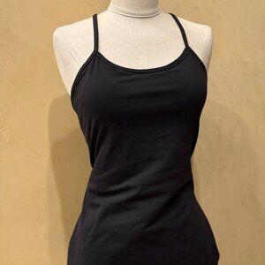 Lululemon Classic Black Tank Top with Built in Bra, Size 6